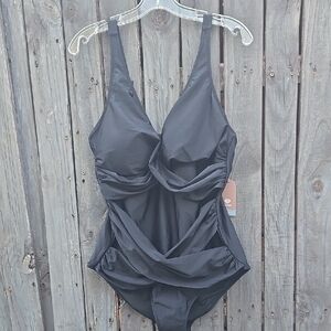 Elegant Black One-Piece Swimsuit
